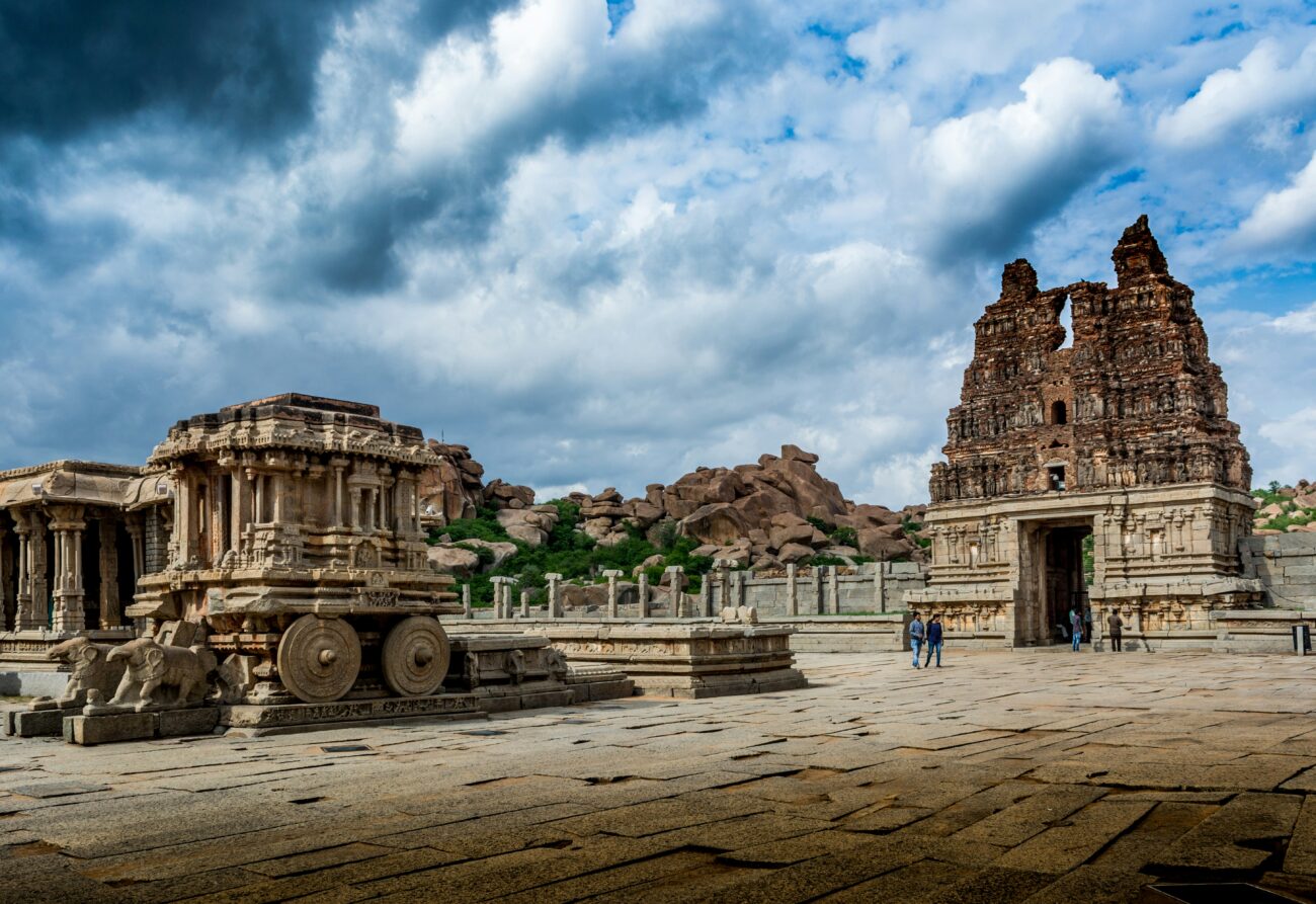Hampi’s ancient stone temples and boulder-strewn ruins
