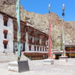 Hemis Monastery with colorful prayer flags