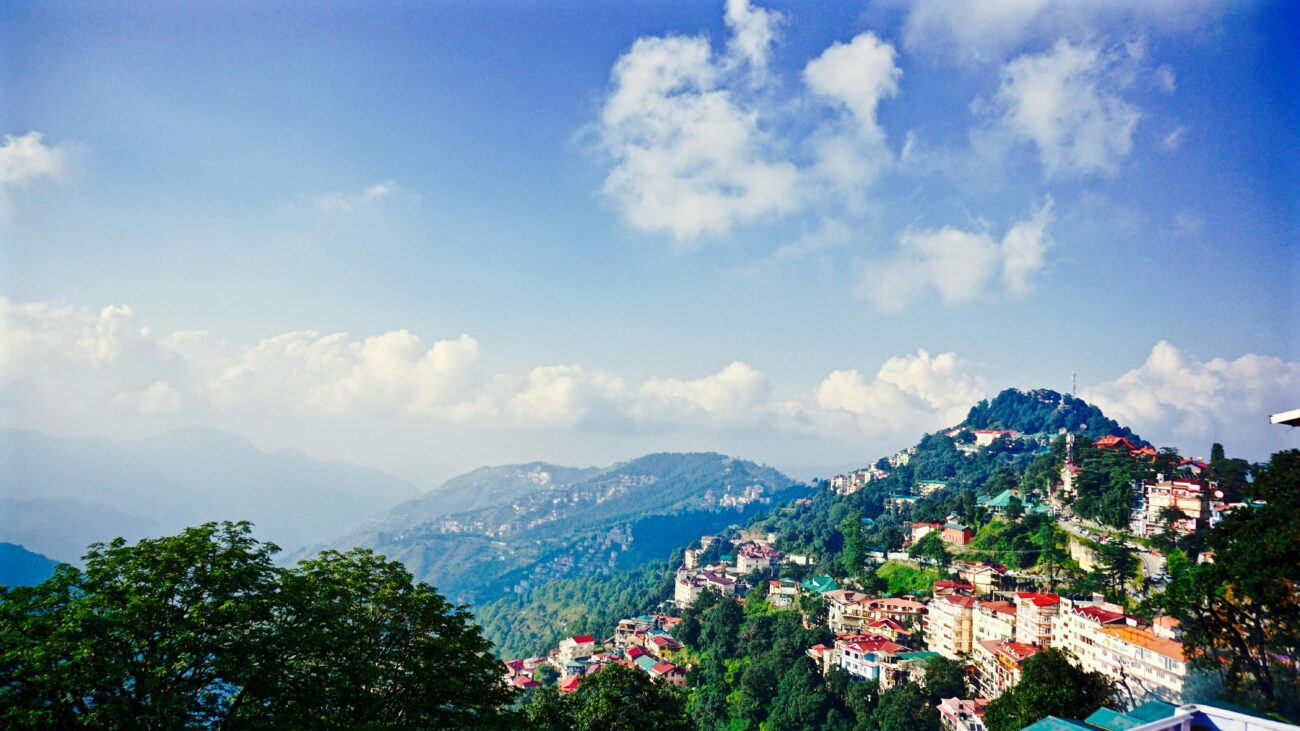 Shimla’s Mall Road with colonial buildings and Himalayan hills